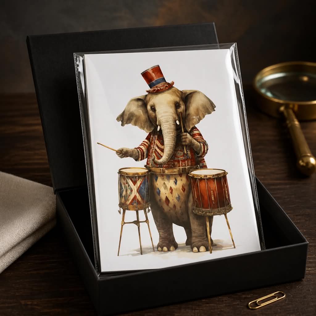 Plakat Cirkus Elefant A3 - Billede 2