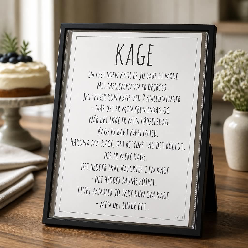 Plakat Kage A3 - Billede 2