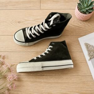 Sneakers Støvle Fløjl/Bling Oliven