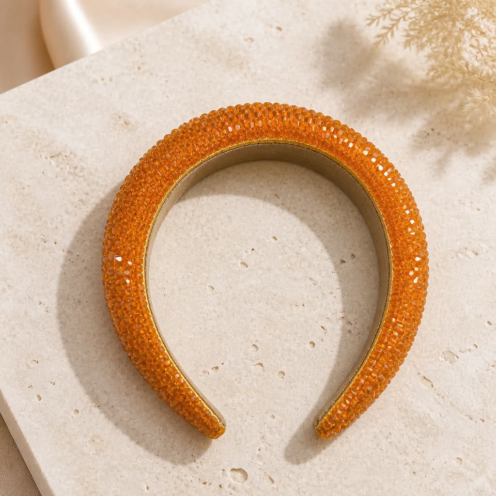 Krystal hårbøjle Orange