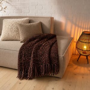 Ronja Bluclé Plaid Bordeaux - COZY LIVING