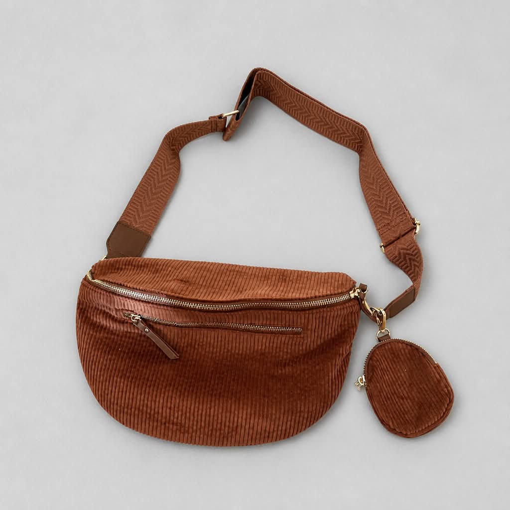 Bumbag Brun Fløjl - Billede 3