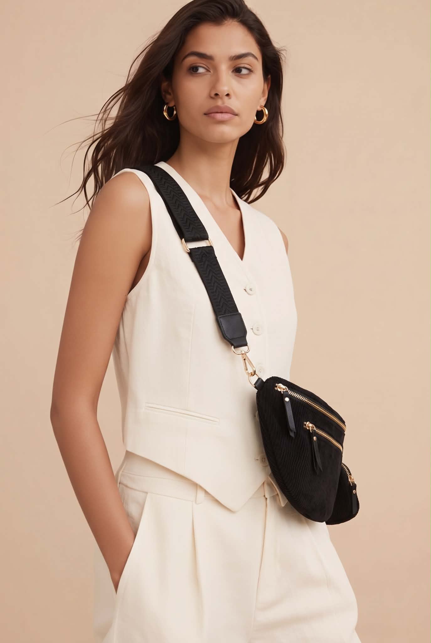 Bumbag Sort Fløjl