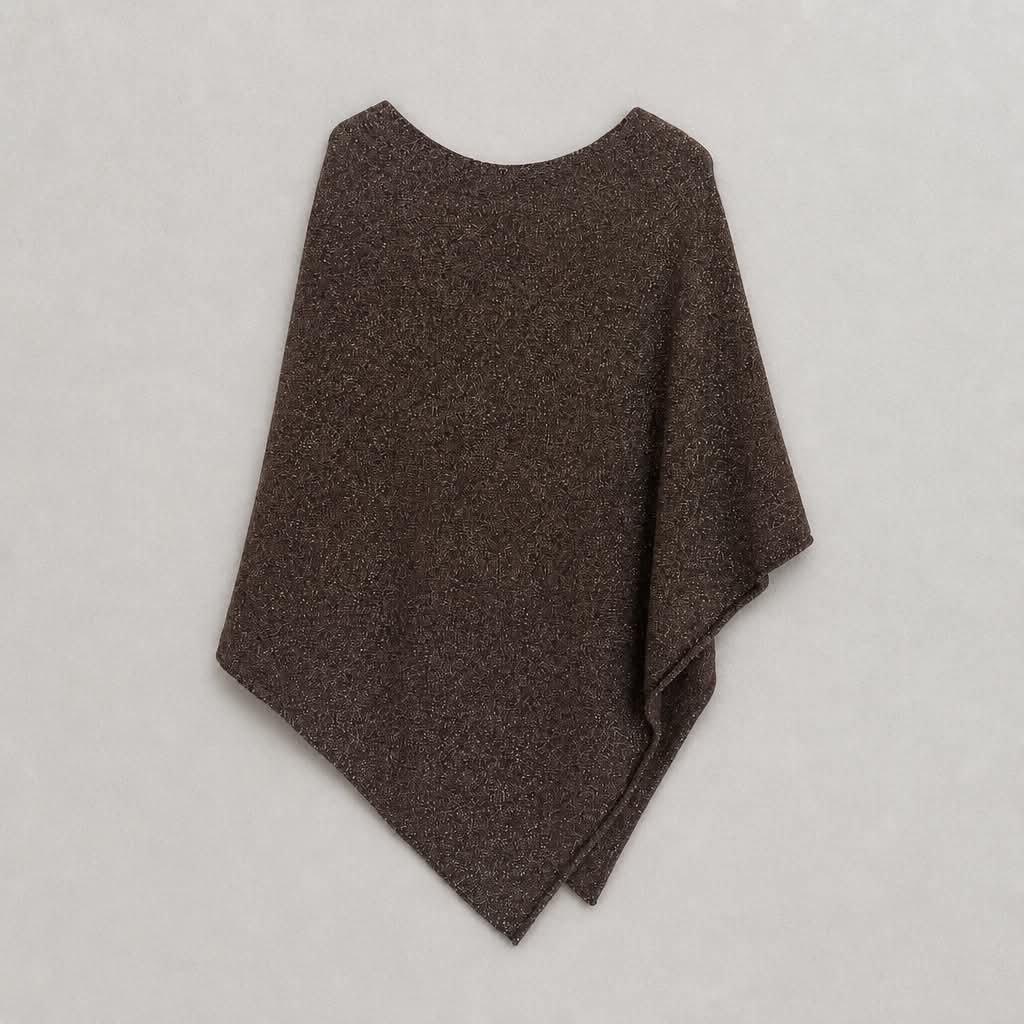 Poncho Brun Glitter- New Collection - Billede 2