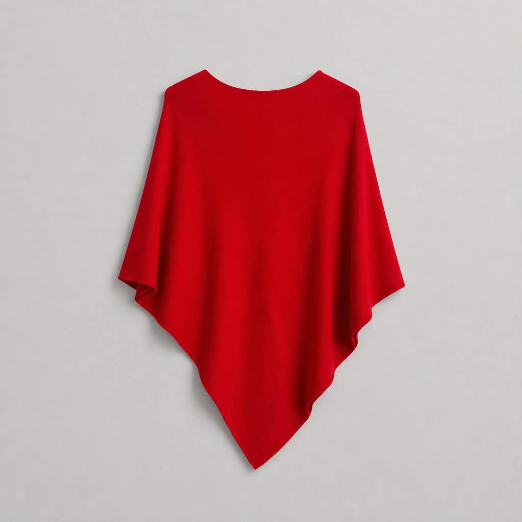 Poncho Rød - New Collection - Billede 2