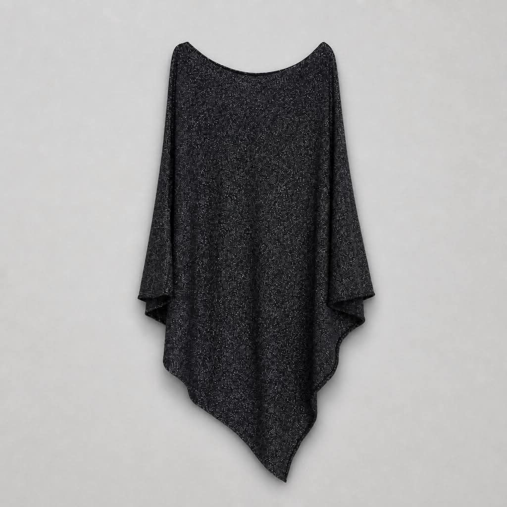 Poncho Sort Glitter- New Collection - Billede 2