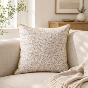 Pude Blomster Rosa/Gul - Cozy Living