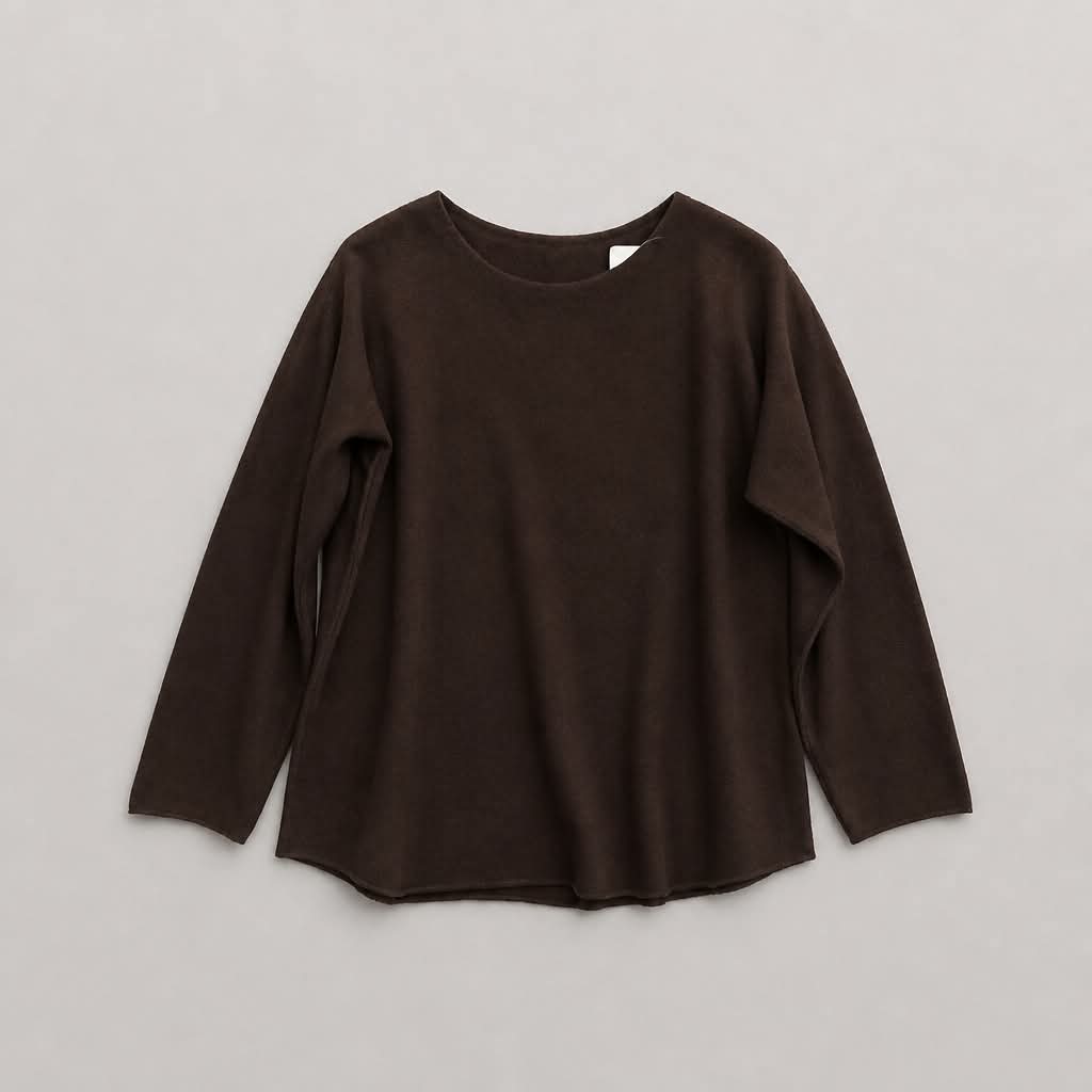 Strikbluse Mokka - New Collection Onesize - Billede 3