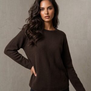 Strikbluse Mokka - New Collection Onesize