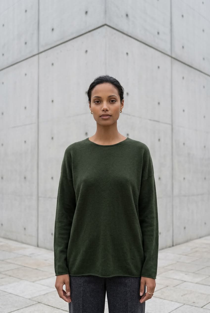 Strikbluse Grøn - New Collection Onesize