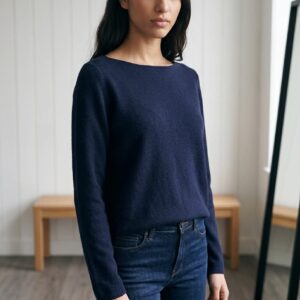 Strikbluse Marine - New Collection Onesize