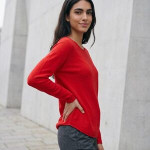 Strikbluse Rød - New Collection Onesize