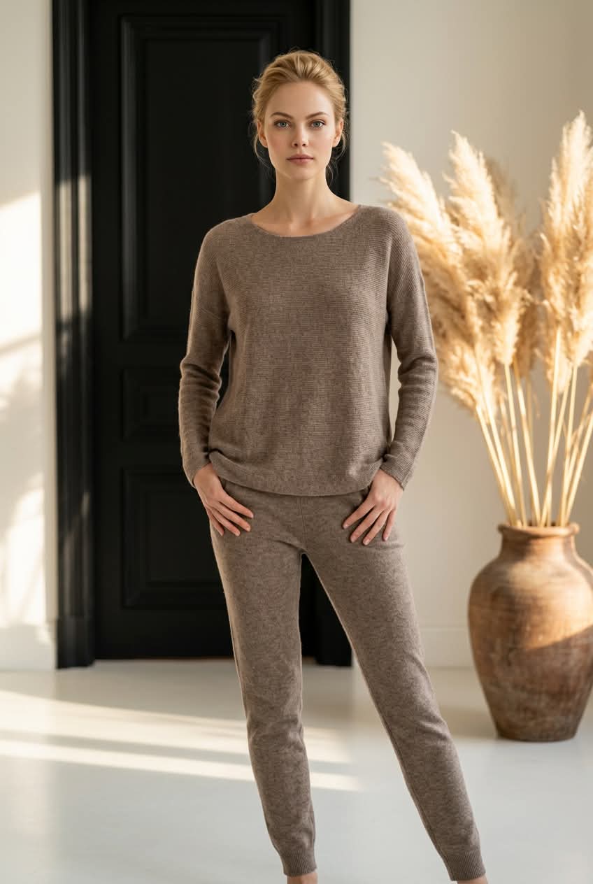 Strikbluse Sand - New Collection Onesize