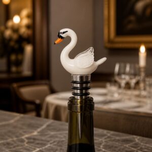Vinprop med Håndlavet Glas Svane