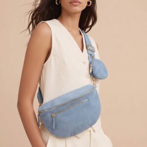 Bumbag Lyseblå Fløjl