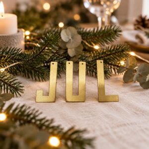 Dekorationsbogstaver JUL Guld