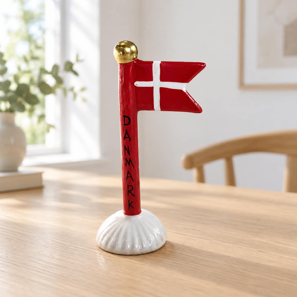 Keramikflag Danmark Rød Prikker - Speedtsberg