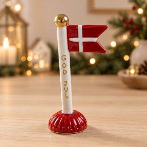Keramikflag God Jul Rød/Sand - Speedtsberg