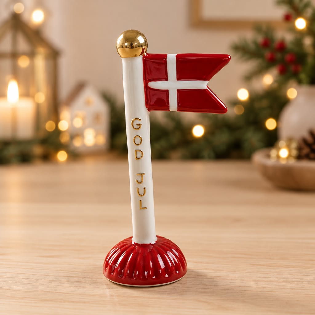 Keramikflag God Jul Rød/Sand - Speedtsberg