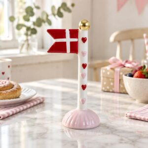 Keramikflag Hjerter Rosa/Creme - Speedtsberg