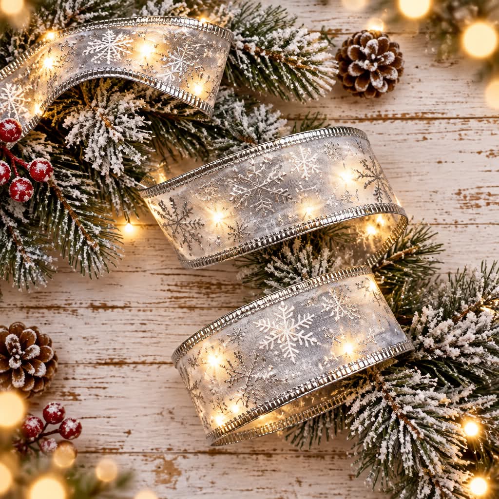 Lyskæde med Julebånd - Billede 2